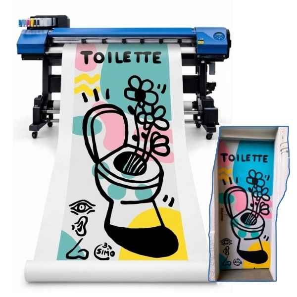 [VIAV3020EcoBBM106] Vinilo Impreso EcoSolvente AVERY 3020 95 µm Base Blanca Mate x ML de 106 cm