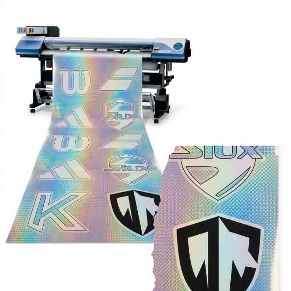 Vinilo Holografico Square Drill Impreso Ecosolvente x ml 61 cm