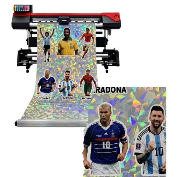 [ViHoloUVGLASS122] Vinilo Holografico Glass Broken Impreso UV x ml 122 cm