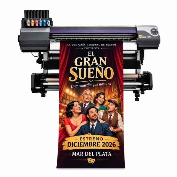 [PiFotoEcoSat107] Papel Fotografico Satinado 190 µm Impreso EcoSolvente x ml 107 cm