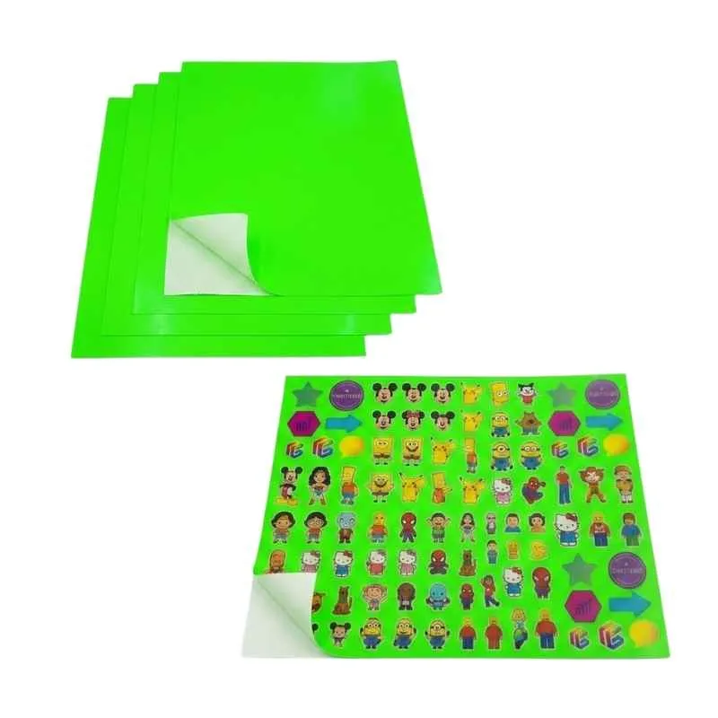 [IL-LAS-A3P-ADH-FLUO-V-4-0] Impresión Láser Adhesivo Flúo Verde A3+ 4/0