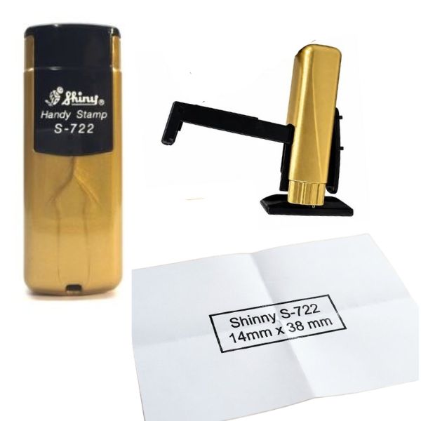 [SellCom09] Sello Completo SHINY 722 SELLO POCKET DE BOLSILLO 38x14mm ORO
