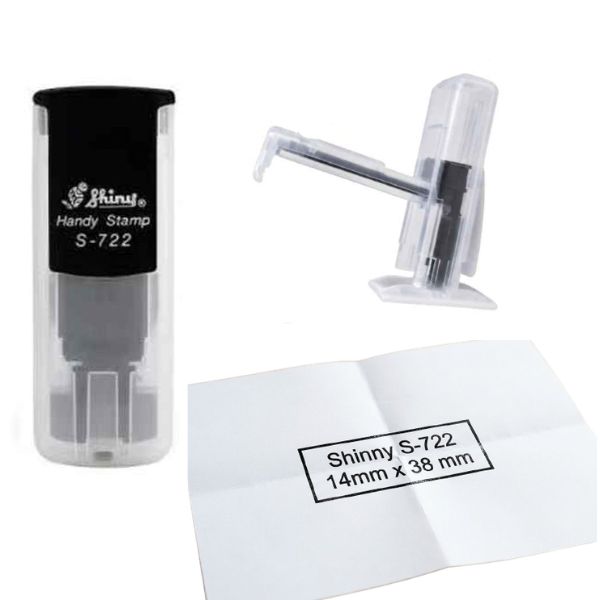 [SellCom11] Sello Completo SHINY 722 SELLO POCKET DE BOLSILLO 38x14mm BLANCO TRANSPARENTE
