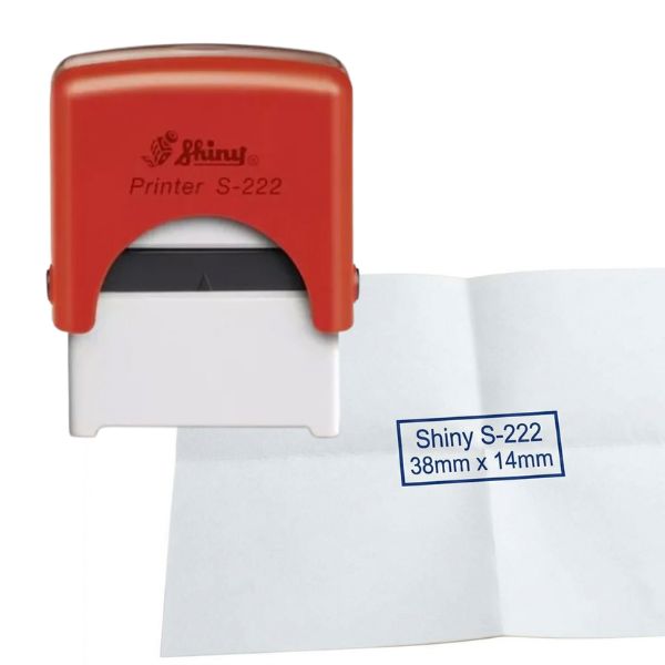 [SellCom18] Sello Completo SHINY S 222 SELLO AUTOMATICO 38x14mm ROJO
