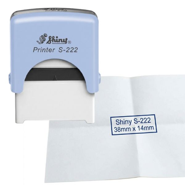 [SellCom22] Sello Completo SHINY S 222 SELLO AUTOMATICO 38x14mm AZUL PASTEL