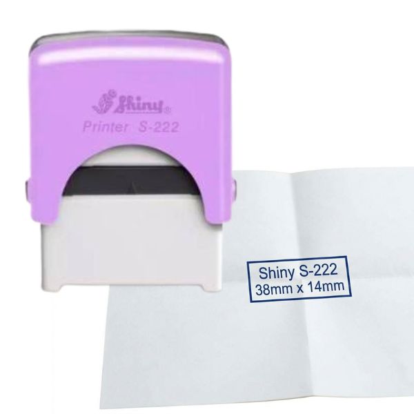 [SellCom23] Sello Completo SHINY S 222 SELLO AUTOMATICO 38x14mm LAVANDA PASTEL