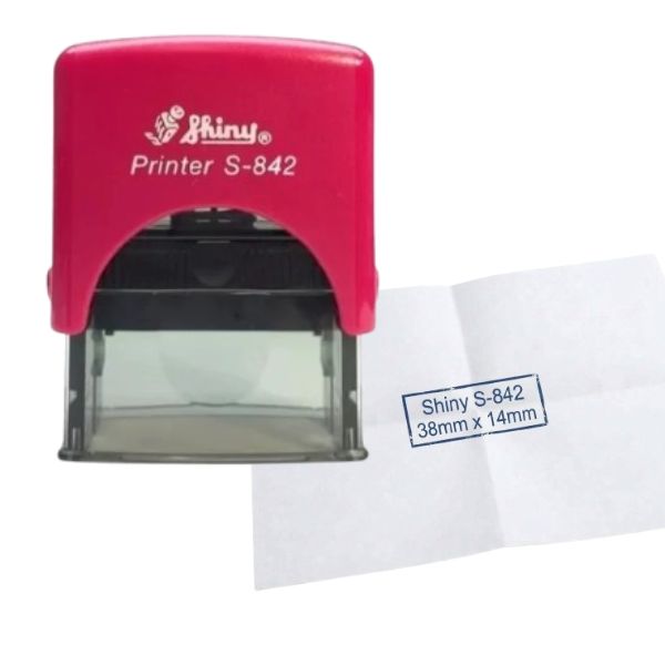 [SellCom34] Sello Completo SHINY S 842 SELLO AUTOMATICO 38x14mm Fucsia