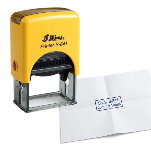 [SellCom47] Sello Completo SHINY S 841 SELLO AUTOMATICO 26X10mm Amarillo