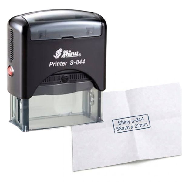 [SellCom54] Sello Completo SHINY S 844 SELLO AUTOMATICO 58x22mm Negro