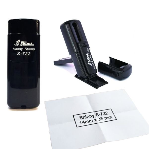 [SellCom62] Sello Completo SHINY S 722 SELLO POCKET DE BOLSILLO 38x14mm COLOR NEGRO