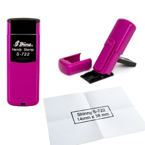 [SellCom64] Sello Completo SHINY S 722 SELLO POCKET DE BOLSILLO 38x14mm COLOR FUCSIA