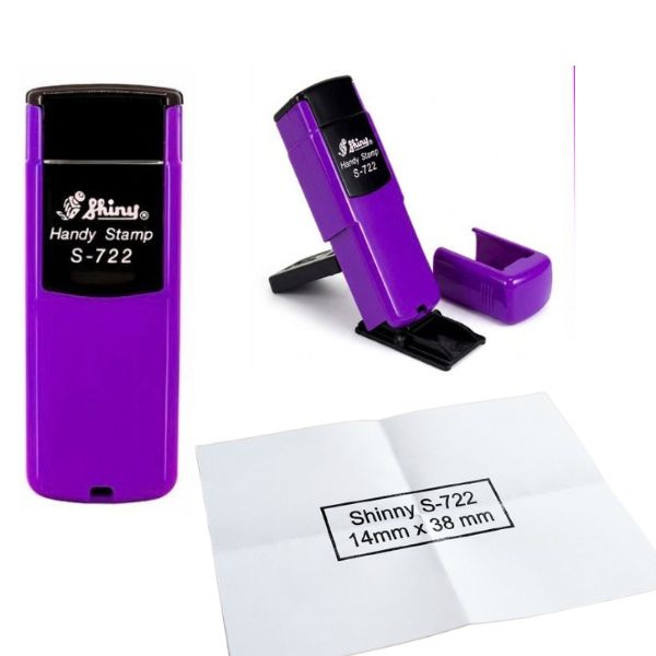 [SellCom66] Sello Completo SHINY S 722 SELLO POCKET DE BOLSILLO 38x14mm COLOR VIOLETA