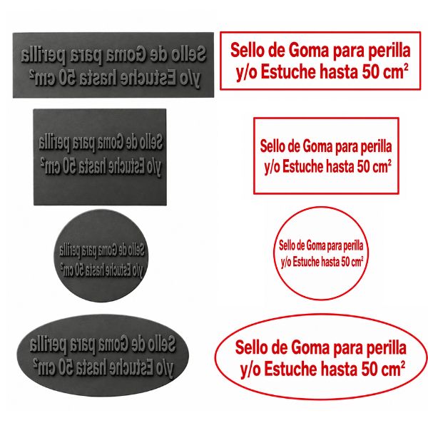[SelGom05] Sello de Goma para perilla y/o Estuche hasta 50 cm²