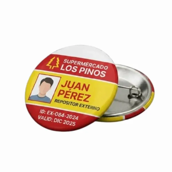 [BotArm04] Boton Pins c/alfiler Armado con Impresion de  44 mm