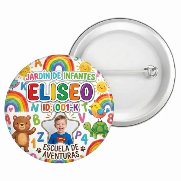 [BotArm06] Boton Pins c/alfiler Armado con Impresion de  63 mm