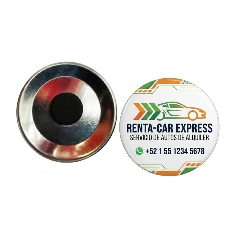 [BotArm12] Boton Iman Armado con Impresion de  63 mm