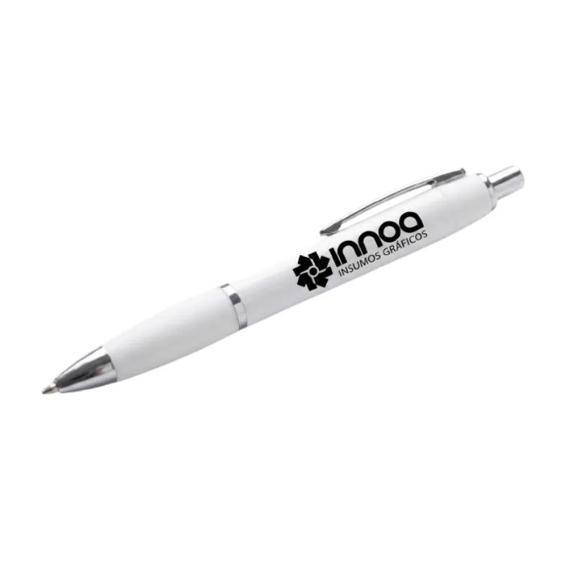 [BolGra02] Boligrafo Grabado Laser K750 PLASTICO CUERPO BLANCO GRIP BLANCO