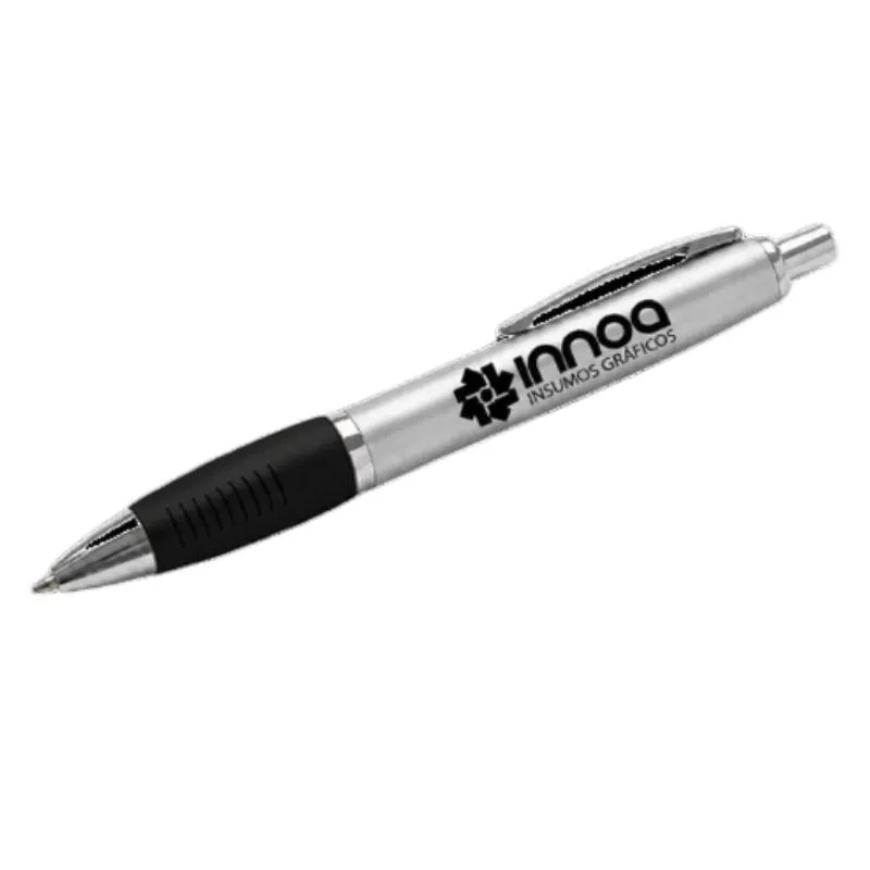 [BolGra12] Boligrafo Grabado Laser k750 PLASTICO CUERPO COLOR METAL GRIP NEGRO