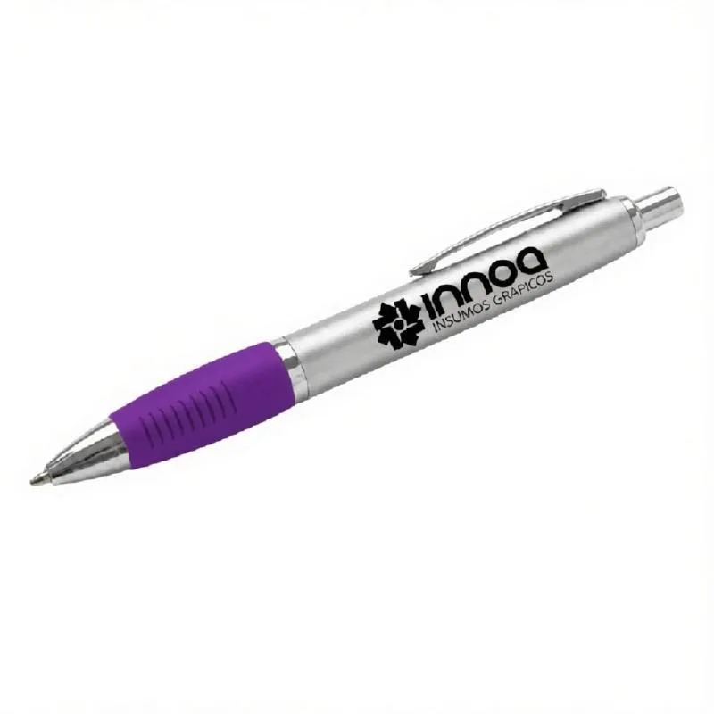 [BolGra17] Boligrafo Grabado Laser K750 PLASTICO CUERPO COLOR METAL GRIP violeta