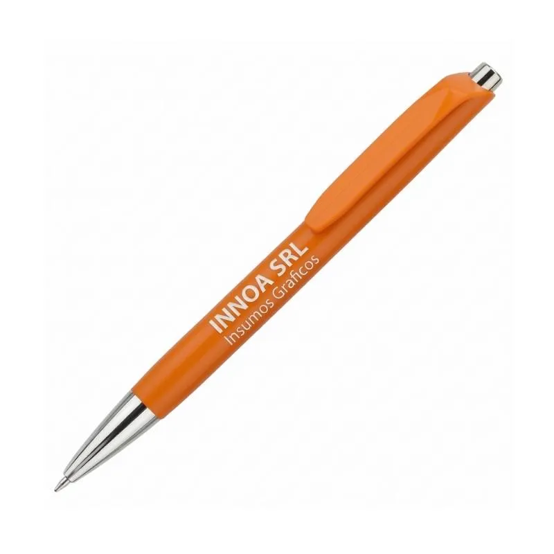[BolPrint03] Boligrafo Impreso Full Color ECO CALIFORNIA Clip Naranja