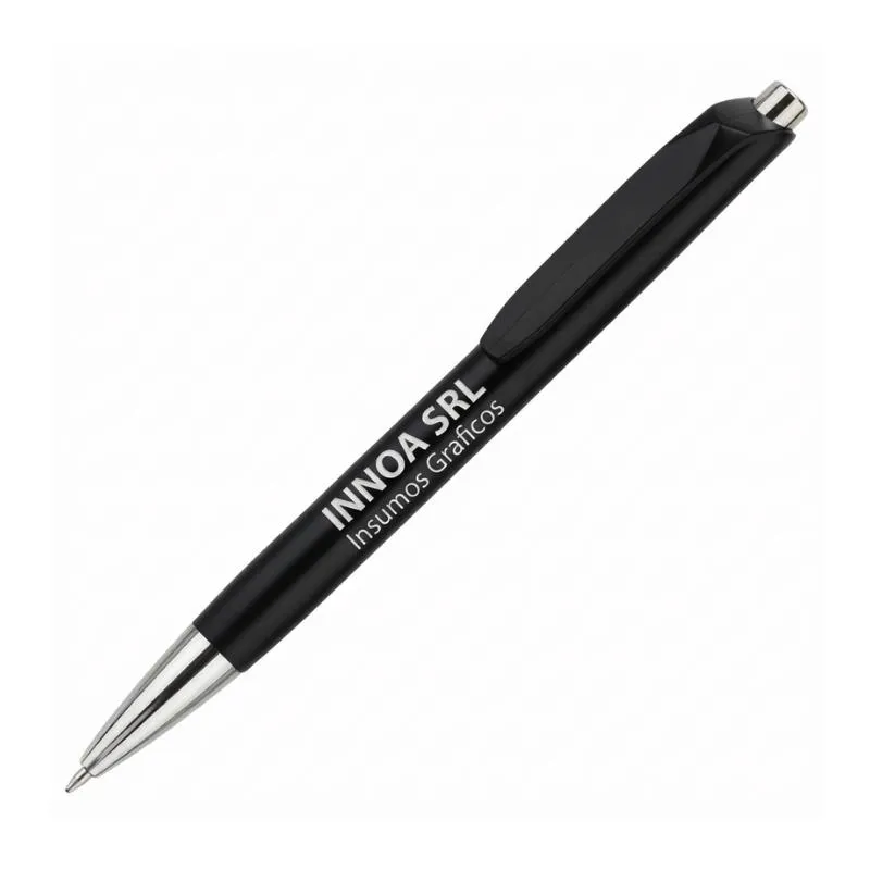 [BolPrint04] Boligrafo Impreso Full Color ECO CALIFORNIA Clip Negro