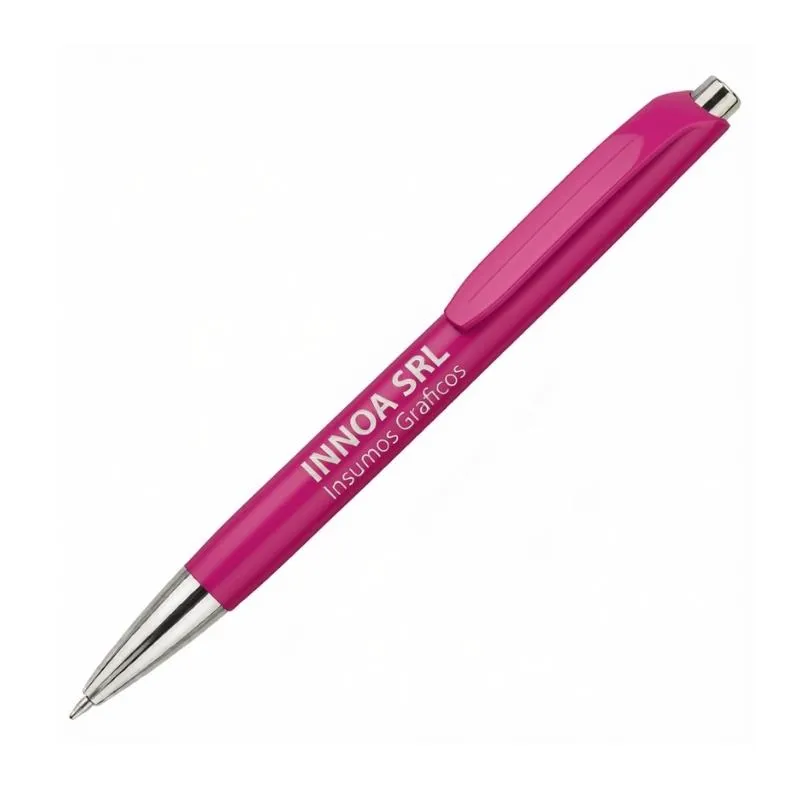 [BolPrint06] Boligrafo Impreso Full Color ECO CALIFORNIA Clip Rosa