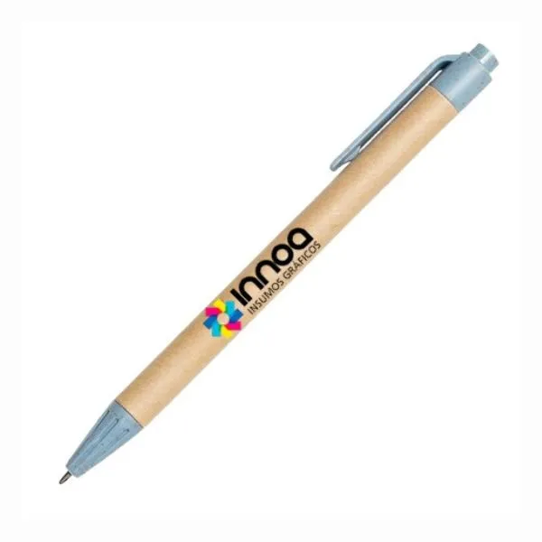 [BolPrint16] Boligrafo Impreso Full Color Eco Pen FRIENDLY Gris Claro
