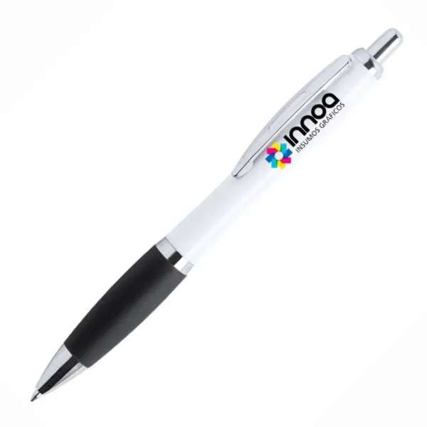[BolPrint20] Boligrafo Impreso Full Color K750 PLASTICO CUERPO BLANCO GRIP NEGRO