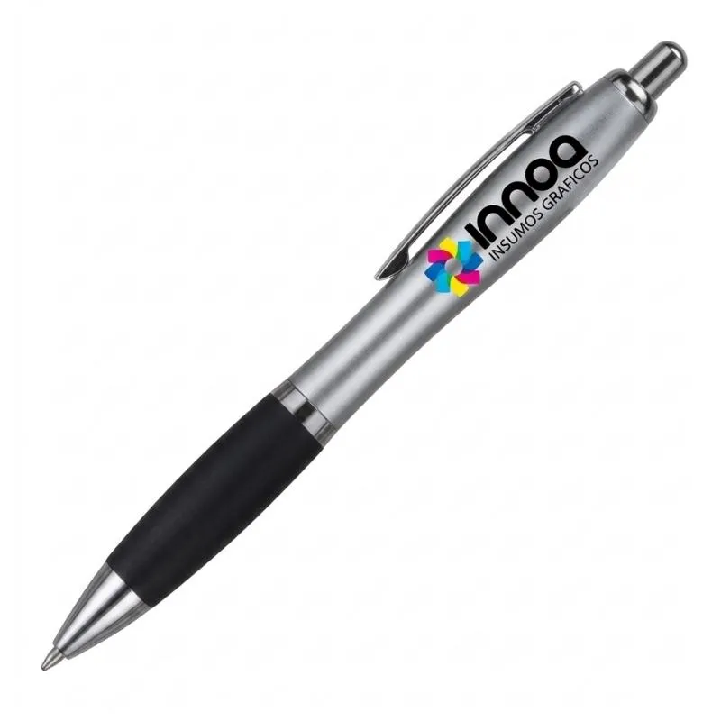 [BolPrint29] Boligrafo Impreso Full Color k750 PLASTICO CUERPO COLOR METAL GRIP NEGRO