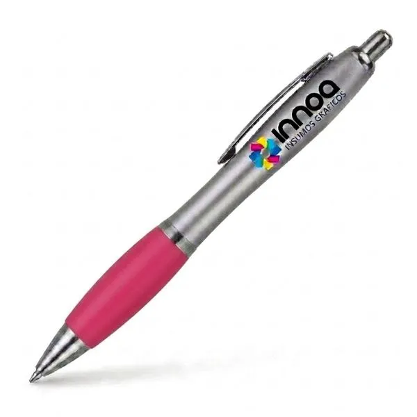 [BolPrint32] Boligrafo Impreso Full Color K750 PLASTICO CUERPO COLOR METAL GRIP rosa