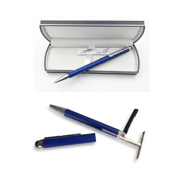 [SellCom58] Sello Completo BOLIGRAFO SELLO DIPLOMAT 3 EN 1 CON ESTUCHE DE CUERO