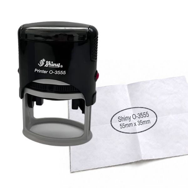 [SellCom86] Sello Completo SHINY O 3555 OVAL SELLO AUTOMATICO 55 x 35 mm Color NEGRO