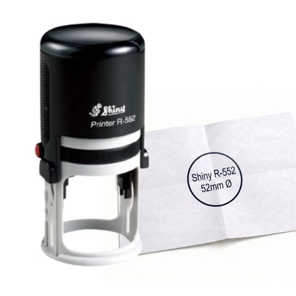 [SellCom87] Sello Completo SHINY R 552 SELLO AUTOMATICO Redondo Diametro 52 mm Color NEGRO