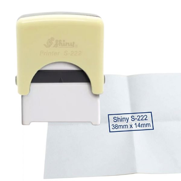 [SellCom88] Sello Completo SHINY S 222 SELLO AUTOMATICO 38 x 14 mm Color VANILLA PASTEL
