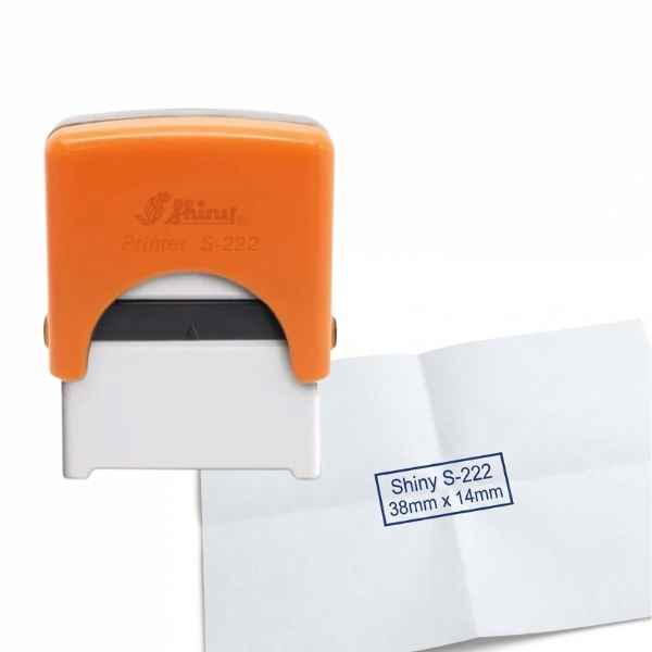 [SellCom89] Sello Completo SHINY S 222 SELLO AUTOMATICO 38 x 14 mm Color NARANJA