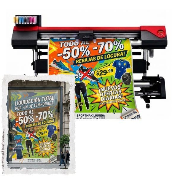 [VIMFUVTG152] Vinilo Impreso UV MasterFlex 100 µm Transparente GLOSY x ML de 152 cm