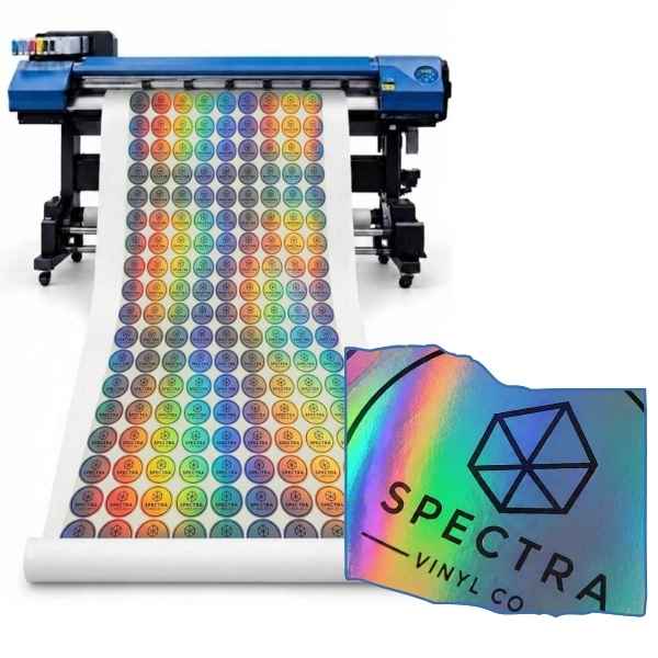 Vinilo Impreso EcoSolvente Holográfico AIPRINT 100 µm x ML de 127 cm